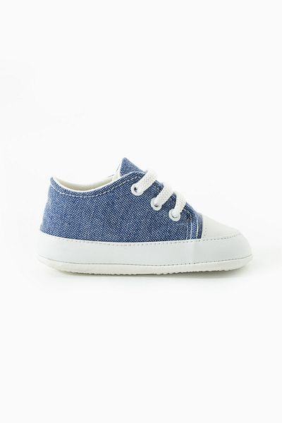 yummy kids First Step Anti-Skid Sole Linen Lace-Up Comfortable Baby Shoes Booties