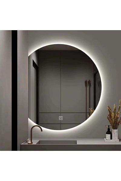 OPTIM DEKO Oglindă de baie cu design tactil LED, sistem anti-aburire și iluminare reglabilă 54x60 cm