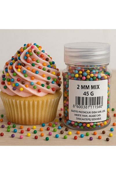 Dr. Gusto Cake Decoration Decorative Dragee Sprinkles 2mm Mix 70 Gr