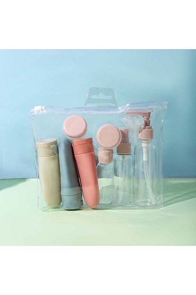 Choice Plastic A 11PCS Travel Refillable Bottle Set Refillable Spray Lotion Shampoo Shower Tube Bottling Re