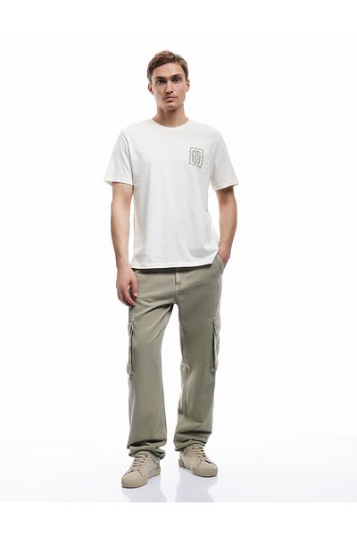 Koton Regular Fit Short Sleeve Crew Neck Cotton Printed T-Shirt