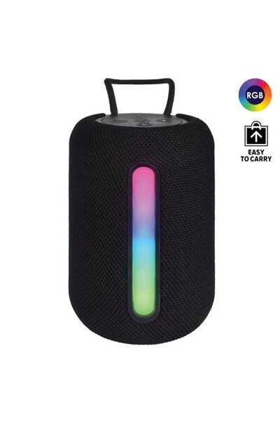 OEM Portable Bluetooth Speaker 5W with RGB Lights, Ø8x13 cm, Stereo Sound, Rechargeable Battery, Compac