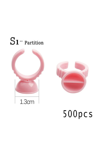 choice2 500 قطعة - وردي - S1 500 قطعة من وصلات الرموش الاصطناعية للاستخدام مر...