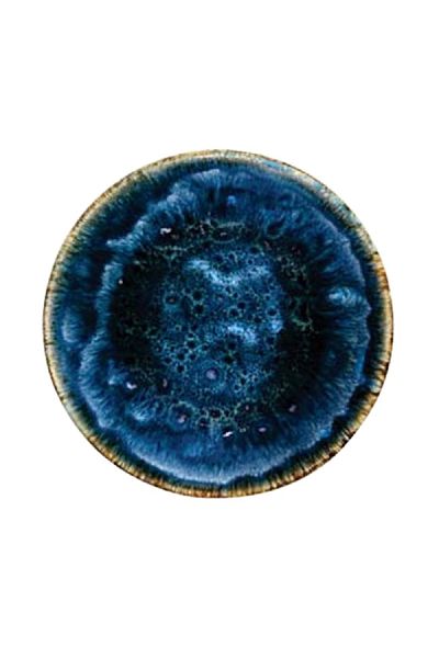Kütahya Ocean Dishwasher Safe Porcelain Round Deep Plate Blue and White