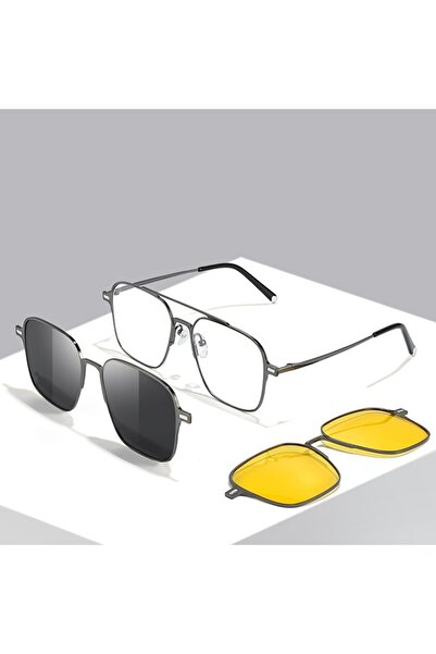 PROMARK UP 3'ü 1 Arada Manyetik Gözlük Seti – Değiştirilebilir Klipsli, Polar...