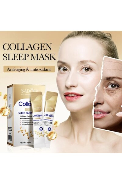 SADOER Collagen Anti-Aging Sleep Facial Mask - Collagen Night Facial Mask (20×4 ml)