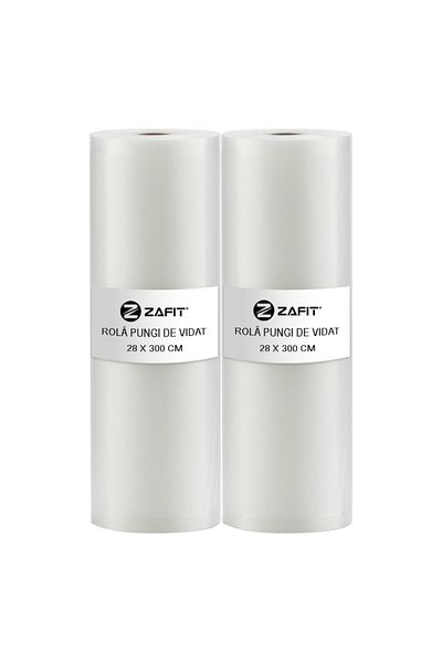 zafit Set 2 role de saci vidați ZAFIT™, 28 x 300 cm, reutilizabili, durabili, sous vide, lavabili în mașina de spălat vase