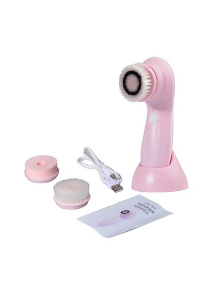 Choice Pink Electric Facial Cleaner 3 IN 1 Face Cleansing Brush Wash Machine Spa Skin Care Massager Blackhe