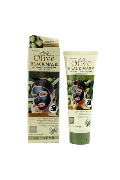 wokali Face Mask with Activated Charcoal, Olives and Vitamin E & B, Rejuvenating Effect, Fruit of the Wokali Oli