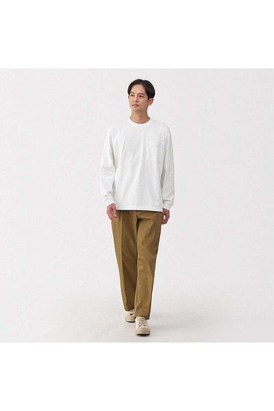 Muji تي شيرت كول تاتش واسع الأكمام