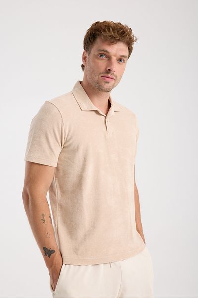 hateko Μπλουζάκι Raymons Terry Polo Collar από ύφασμα πετσετών
