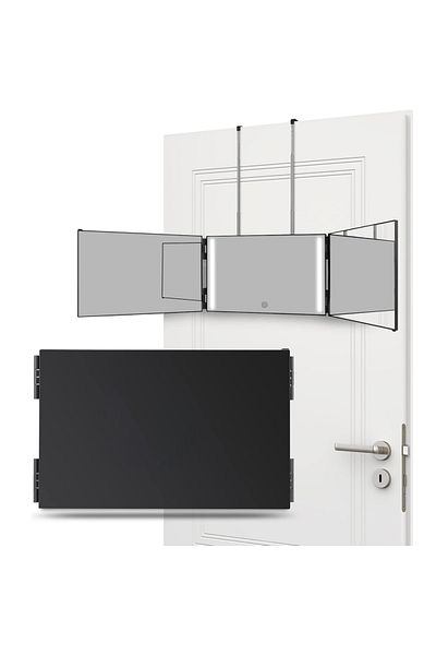 Choice Black with led LED Lights 3 Way Mirror for Self Hair Cutting Rechargeable 360° Mirror with Self Hair