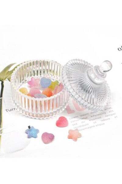 Graffiti Resin قالب سيليكون صحن تقديم دائري مع غطاء