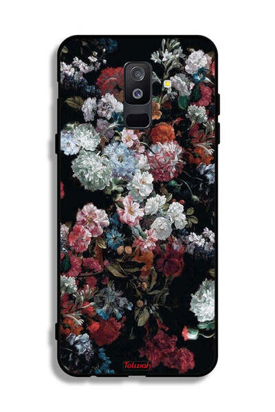 Tolwak غطاء حماية لهاتف سامسونج جالاكسي A6 بلس (2018) بنقشة ورود عتيقة
