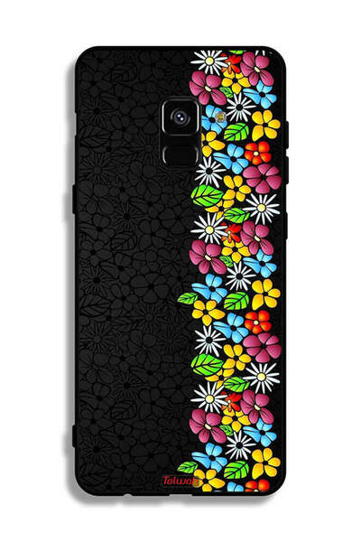 Tolwak غطاء حماية لهاتف Samsung Galaxy A8 Plus (2018) من Flowers Line