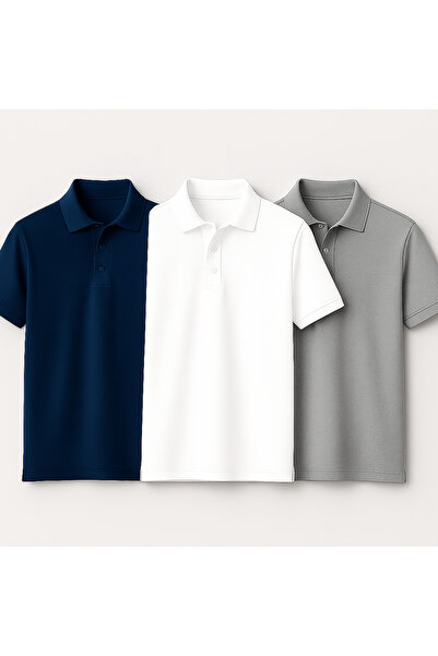 FATBAG Men's Solid Regular Fit Half Sleeve Polo T-Shirts (Combo Pack of 3)