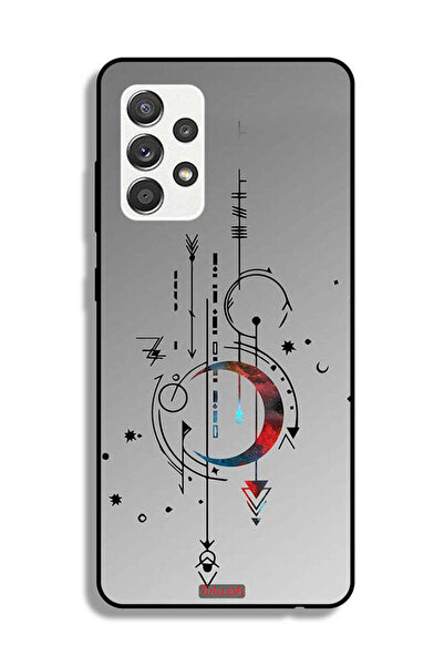 Tolwak Samsung Galaxy M32 5G Protective Case Cover Moon And Arrows Art Pattern