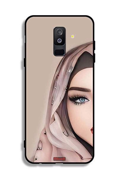 Tolwak سامسونج جالاكسي A6 بلس (2018) غطاء واقي لغطاء واقي نصف وجه فتاة فني