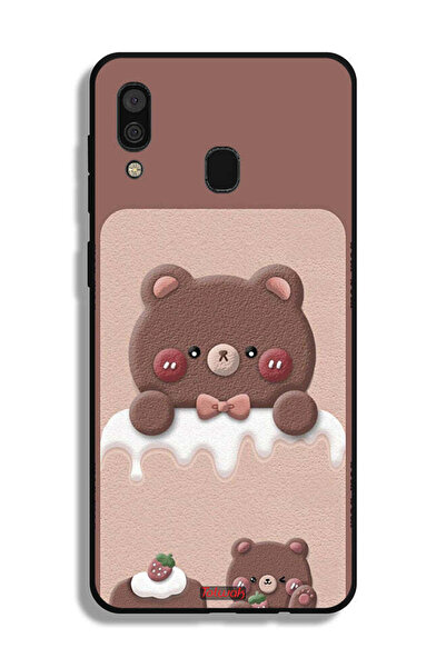 Tolwak غطاء حماية لهاتف سامسونج جالاكسي A30 بتصميم دب الفراولة
