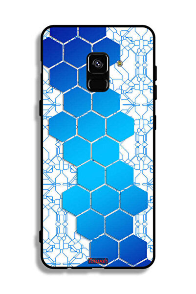 Tolwak غطاء حماية لهاتف Samsung Galaxy A8 Plus (2018) بنمط شبكات أيقونات سداس...