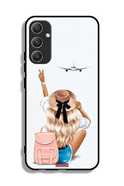 Tolwak غطاء حماية لهاتف سامسونج جالاكسي A34 5G - فتاة تحب السفر