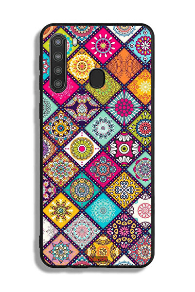 Tolwak غطاء حماية لهاتف سامسونج جالاكسي A21 بنمط مربعات ماندالا