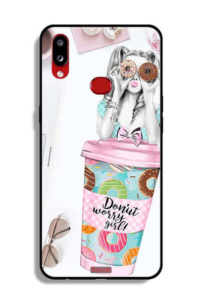 Tolwak غطاء حماية لهاتف Samsung Galaxy A10s بتصميم فتاة دونات ووري