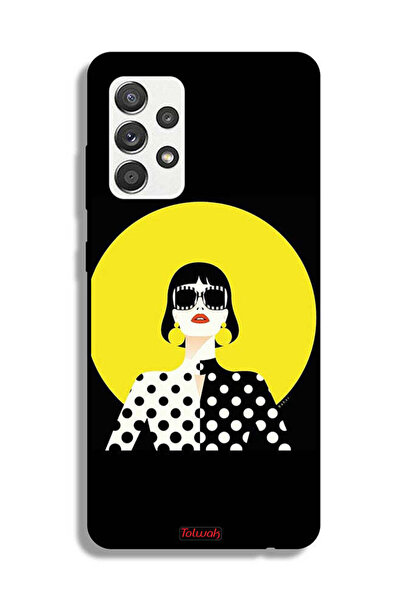 Tolwak Samsung Galaxy M32 5G Protective Case Cover Stylish Girl Art