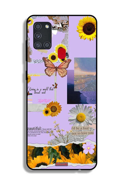 Tolwak Samsung Galaxy A21s Protective Case Cover Beautiful Sunflower Stickers