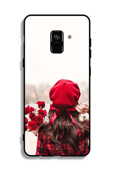 Tolwak غطاء حماية لهاتف Samsung Galaxy A8 Plus (2018) يحمل زهورًا