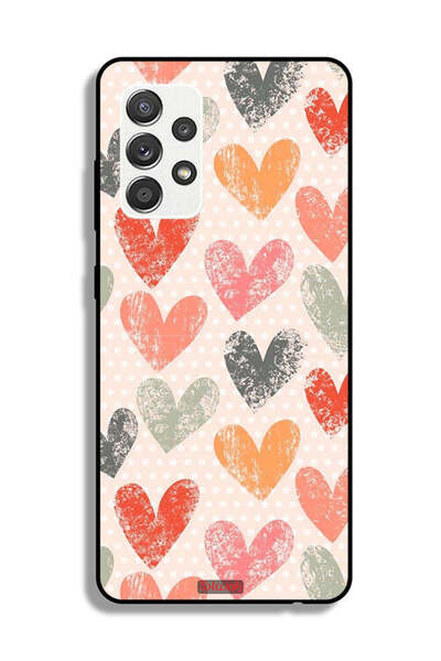 Tolwak Samsung Galaxy M32 5G Protective Case Cover Hearts Art