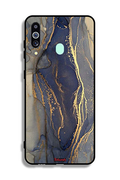 Tolwak غطاء حماية لهاتف سامسونج جالاكسي A60 بنمط رخامي لامع