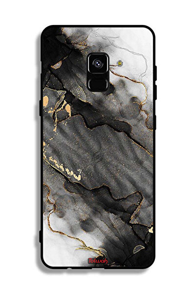 Tolwak غطاء حماية لهاتف Samsung Galaxy A8 Plus (2018) من الرخام اللامع