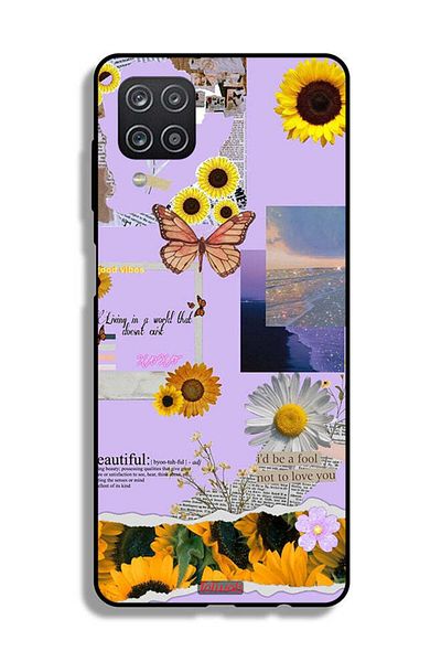 Tolwak غطاء واقي لغطاء الحماية Samsung Galaxy A12 ملصقات عباد الشمس الجميلة