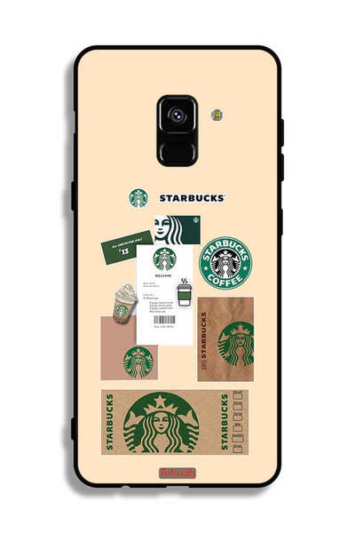 Tolwak غطاء حماية لهاتف Samsung Galaxy A8 Plus (2018) بملصق قهوة