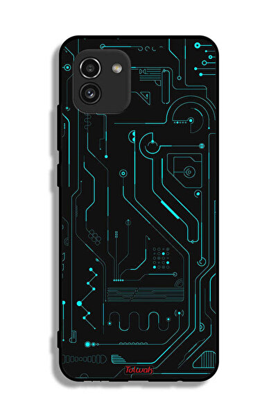 Tolwak غطاء حماية لهاتف سامسونج جالكسي A03 - دوائر فنية رقمية - شاشة متعددة -...