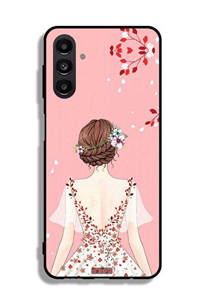 Tolwak Samsung Galaxy A13 5G Protective Case Cover Standing Girl Art