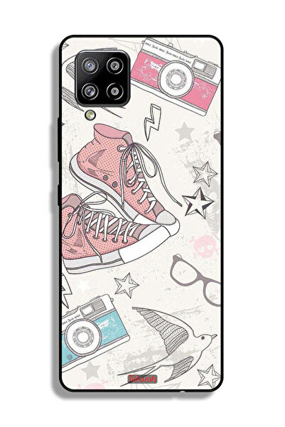 Tolwak غطاء حماية لهاتف سامسونج جالاكسي M42 5G، حذاء قماشي وفن كاميرا