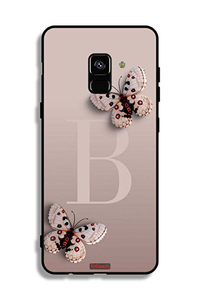 Tolwak غطاء حماية لهاتف سامسونج جالاكسي A8 بلس (2018) بنقشة فراشات