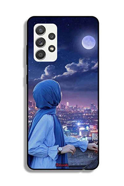 Tolwak Samsung Galaxy M32 5G Protective Case Cover Looking At Moon Hijab Girl