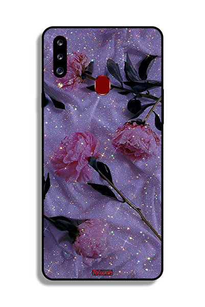 Tolwak غطاء حماية لهاتف سامسونج جالكسي A20s بنقشة ورود لامعة