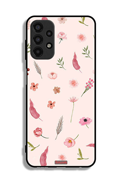 Tolwak Samsung Galaxy A13 4G Protective Case Cover Leaves And Roses Pattern