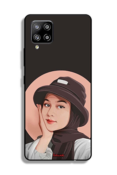 Tolwak غطاء حماية لهاتف سامسونج جالاكسي M42 5G، رسمة فتاة قبعة لطيفة