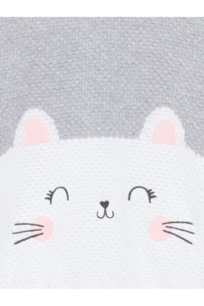 LC Waikiki Lcw Baby Embroidered Baby Girl Knitwear Sweater and Leggings 2 Pcs