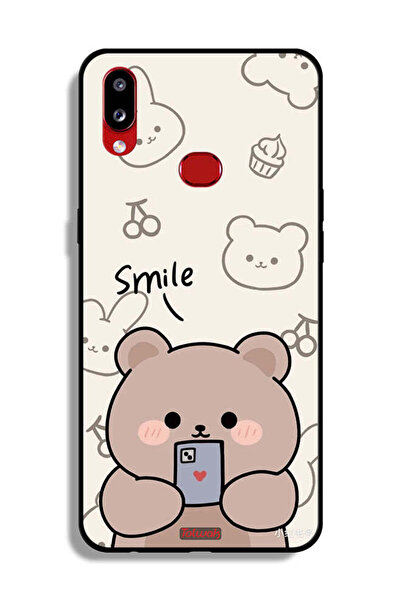 Tolwak غطاء حماية لهاتف Samsung Galaxy A10s برسومات الدب المبتسم