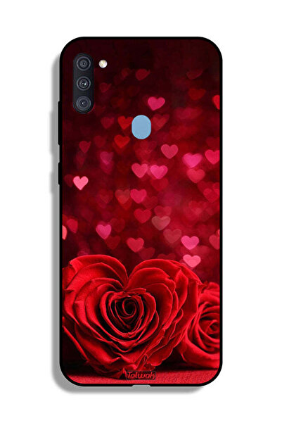 Tolwak غطاء حماية لهاتف Samsung Galaxy A11 بتصميم زهور على شكل قلب وفن تجريدي