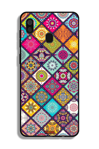 Tolwak غطاء حماية لهاتف سامسونج جالاكسي A30 بنمط مربعات ماندالا