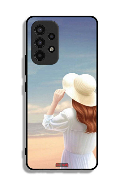 Tolwak Samsung Galaxy A53 5G Protective Case Cover Hat Girl Standing
