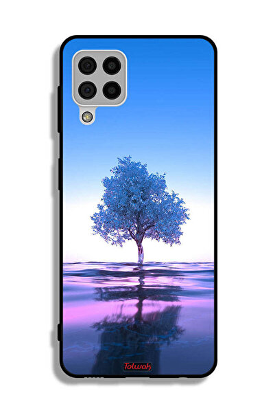 Tolwak غطاء حماية لهاتف سامسونج جالاكسي A22 4G بتصميم شجرة نيون وانعكاس مائي ...