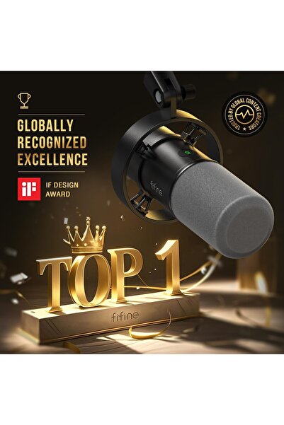 Fifine Dynamic Microphone K688 XLR USB for Podcasting